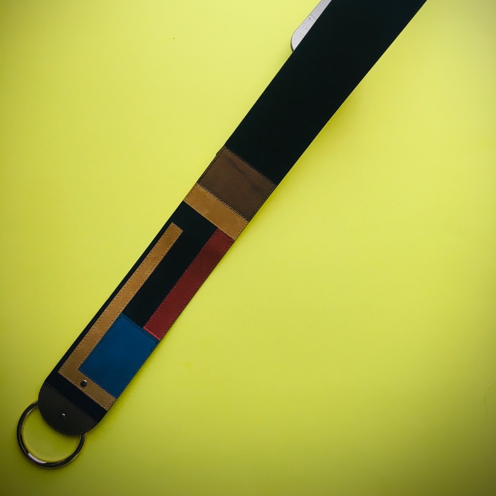 Suede leather belt